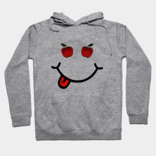 Red Apple & Smile in the shape of a face. Hoodie